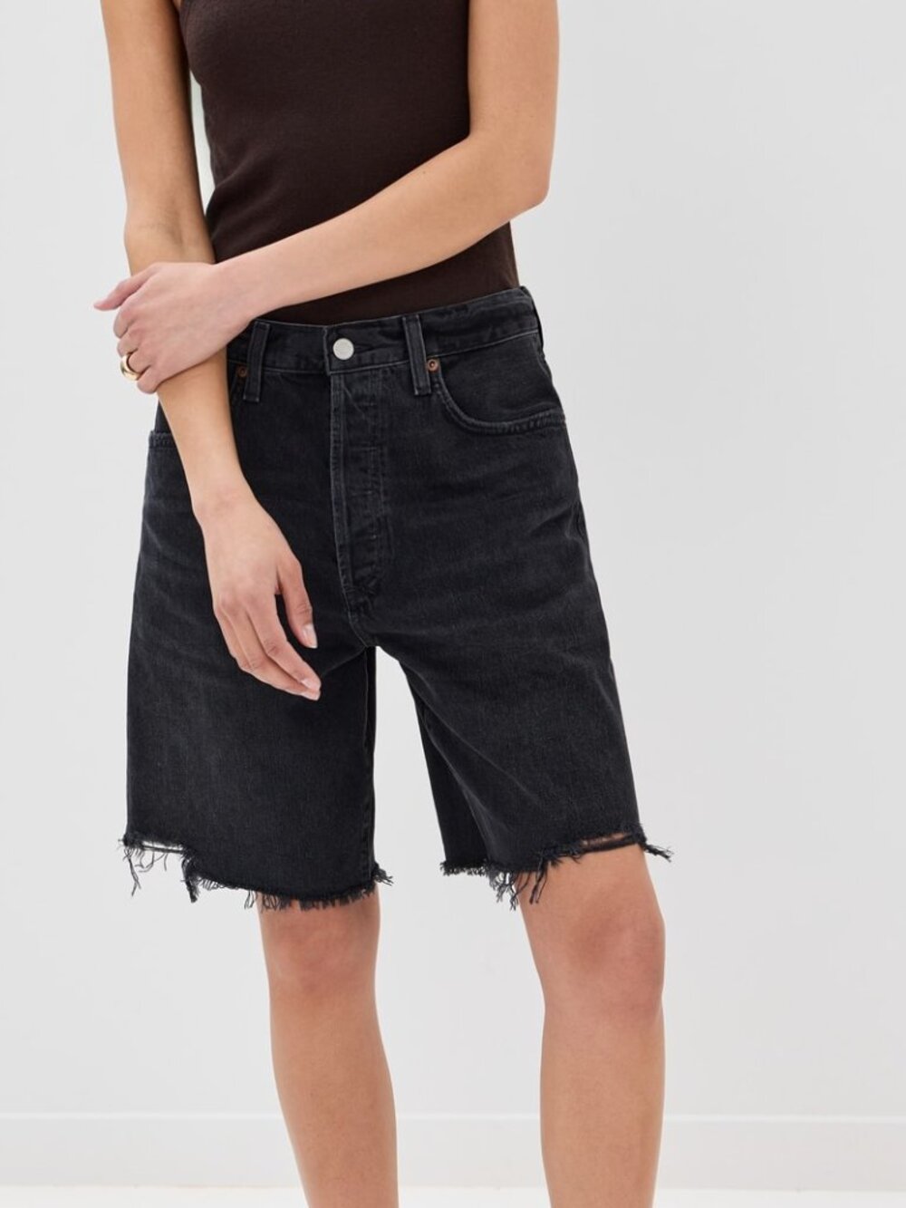 AGOLDE Indra Hip Slung Baggy Denim Shorts